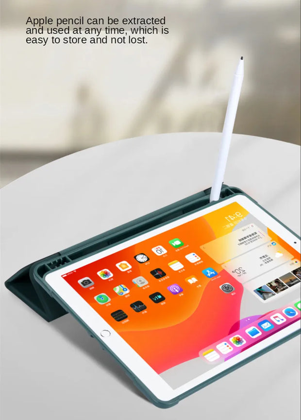 For iPad 10.2 9/8/7/6/ 10th Generation case Pro 11 2021 2018 9.7 10 5 Smart Cover with Pencil Holder Mini 4 2020 Air 5 10.9 2022